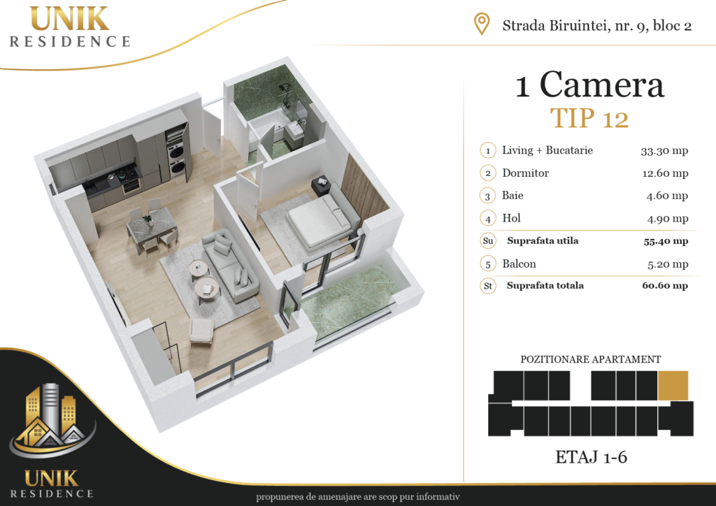 De vânzare apartament strada Biruinței