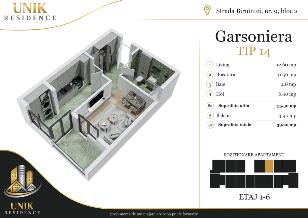 De vânzare garsonieră zona Berceni